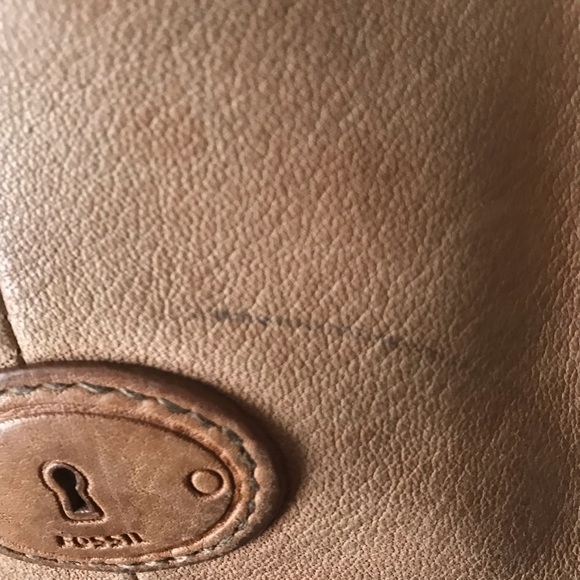 FOSSIL CROSSBODY TAN LEATHER BAG - Picture 8 of 12